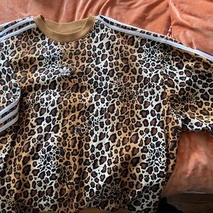 Adidas cheetah sweat shirt